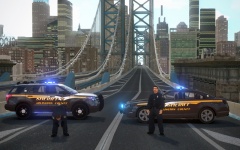 Virginia Arlington County Sheriff Police Road Block