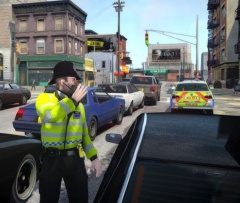 Bobby does a traffic check!