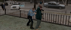 Frisking burglary suspect