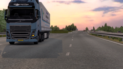 Delivering at sunset...