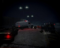 Miami drug wars: drive by shooting scene