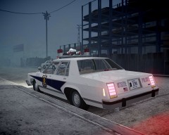 Indiana State Police Ford LTD - "in the fog"