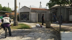 Crime scene of a fatal OIS