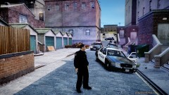 Scene of a foot chase and shooting