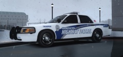 2011 Crown Victoria Police Interceptor - Whelen Liberty SX - GR FullBar - SBM "Night Sky" Rear Lighting Setup (SIDE)
