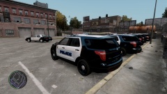Los Angeles Unified School Police Department Ford Interceptor Utility/Explorer Lineup (Back)
