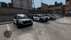 Los Angeles Unified School Police Department Ford Interceptor Utility/Explorer Lineup (Left)