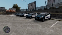 Los Angeles Unified School Police Department Ford Interceptor Utility/Explorer Lineup (Right)