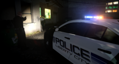 shootout in an alley way