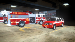 EMS Safety officer and Engine ready to roll