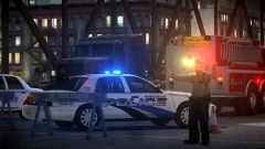 Semi versus Car in Westlake County