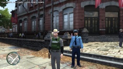 posing with alderney state police