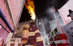 Engine 69 on scene, structure fire.