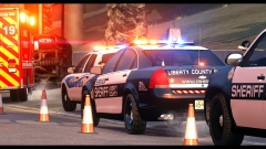 an accident in the highway