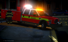 Liberty County Fire Utility Truck responding code 3 to a call.