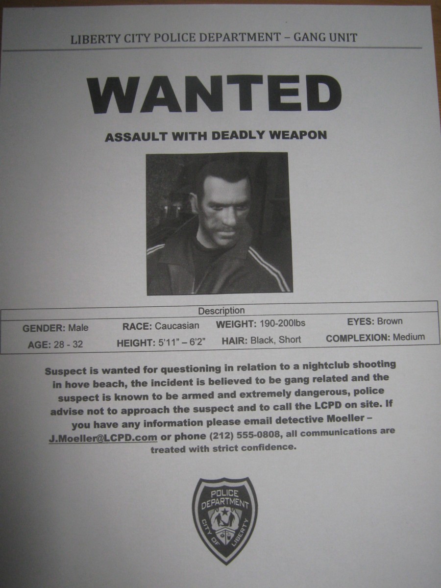Niko Bellic Wanted Poster in GTA 5! #gta5 #gta #gta4 #shorts 