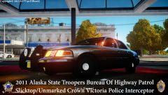 [WIP] 2011 Alaska State Troopers Bureau Of Highway Patrol Slicktop/Unmarked Crown Victoria Police Interceptor