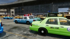 Taxis at the airport