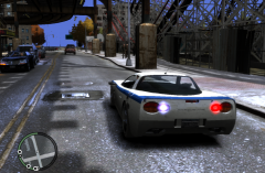 Unmarked Coquette police interceptor