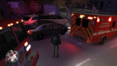 Downtown big accident