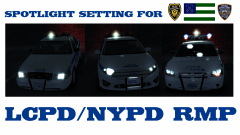 Spotlight setting for LCPD/NYPD RMP