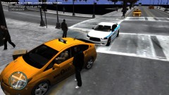 Pulled over taxi