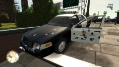 The Door Of My Crown Vic After A Shootout