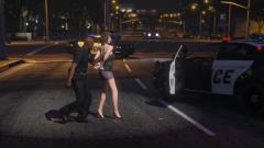 Poppy Mitchell getting arrested