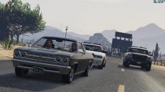 Cruiser and SUV in pursuit of a Picador