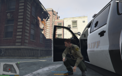 Armed arsonist at large