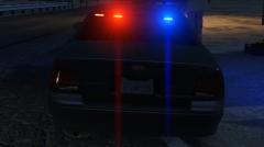 Unmarked Police Cruiser rear lights