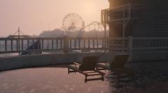 Relaxing in the rain at Vespucci Beach