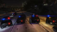 Initial response to preventing traffic from protesters further down the interstate.