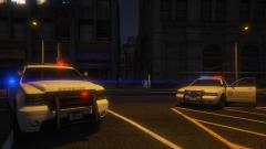 White Sheriff SUV w/ next-gen LED's on the Sheriff Vapid Stanier.