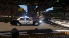 Police Cruiser after the shelling.