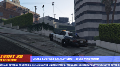 Police chase ends in death of suspect - West Vinewood