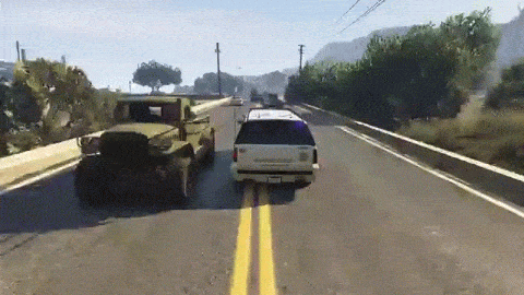 I guess the AI cop didn't want to drive behind me..