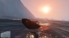 Racing on the waves with a beatifull sunset