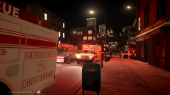 LCFD Engine 2, Medic 1, Battalion 1, & Tower 1 on scene of fire