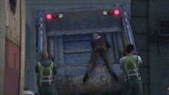 Ma'am, please get off the truck.