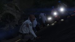 Cop Investigate The Area...