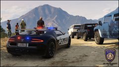 GTA 5 - Bugatti Veyron Police Wallpapers !