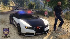 GTA 5 - Bugatti Veyron Police Wallpapers !