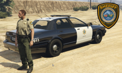 Blaine County Deputy Sheriff and cruiser