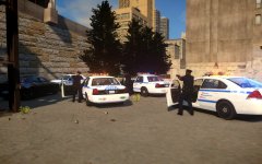 Stolen police car chase ends up in a shootout