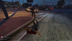 Scene of a Police Shootout, which took the life of an officer.