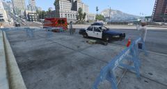 LAPD and LAFD on scene - committed suicide.