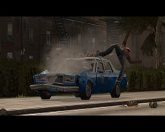 Outta' my way, police business!