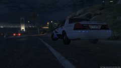 A State Trooper performs speed enforcement.