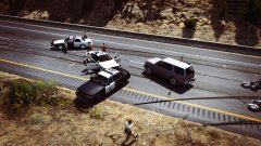 Car Chase ends in a Shootout. CHP Officer shot the Suspect.